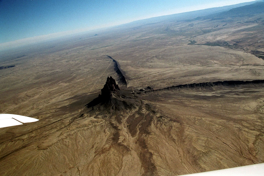 Shiprock, sacred to the Navajo, northwestern NM, near Farmington. 10/2002.