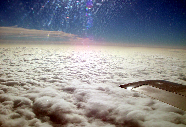The view was glorious! I almost wanted to step out and walk on those clouds! The weather the remainder of the way was VFR all the way!